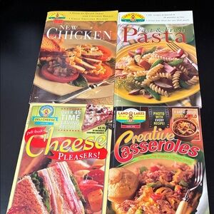 Vintage set of 4 Land O Lakes Recipe collection cookbook magazines